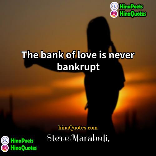 Steve Maraboli Quotes | The bank of love is never bankrupt.
